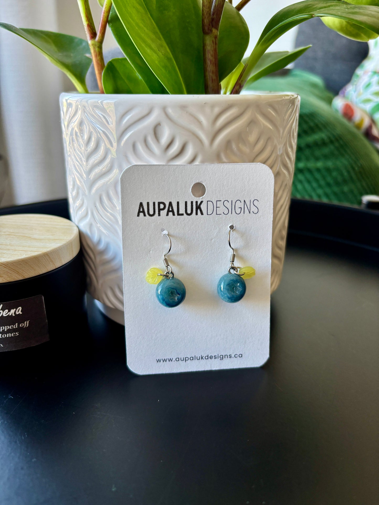 Blueberry Dangle Earrings