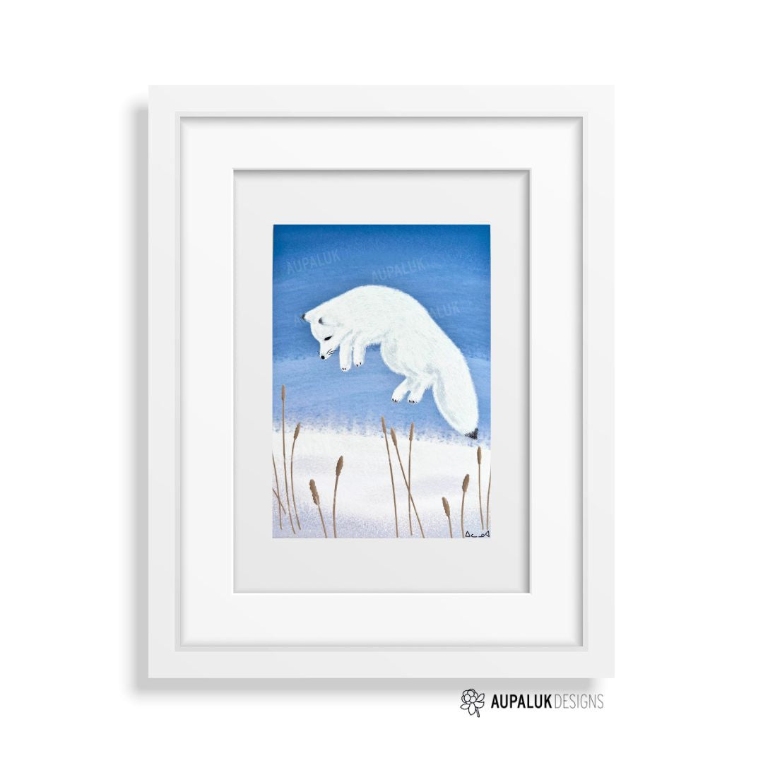 5x7 Art Print - Jumping Fox