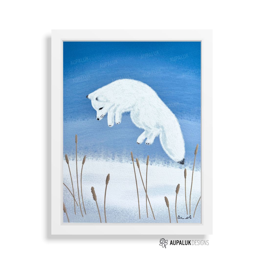 8x10 Art Print - Jumping Fox