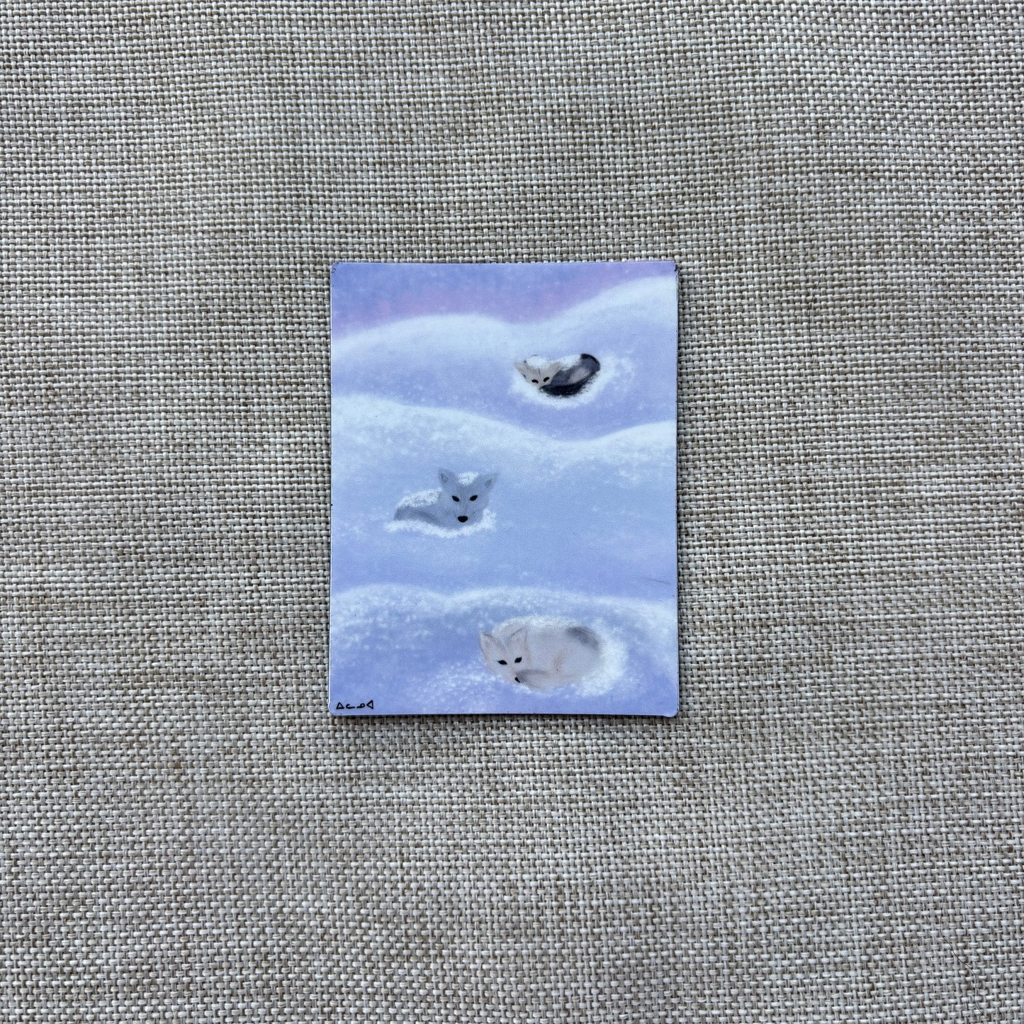 Printed Magnet - Huskies in Snow