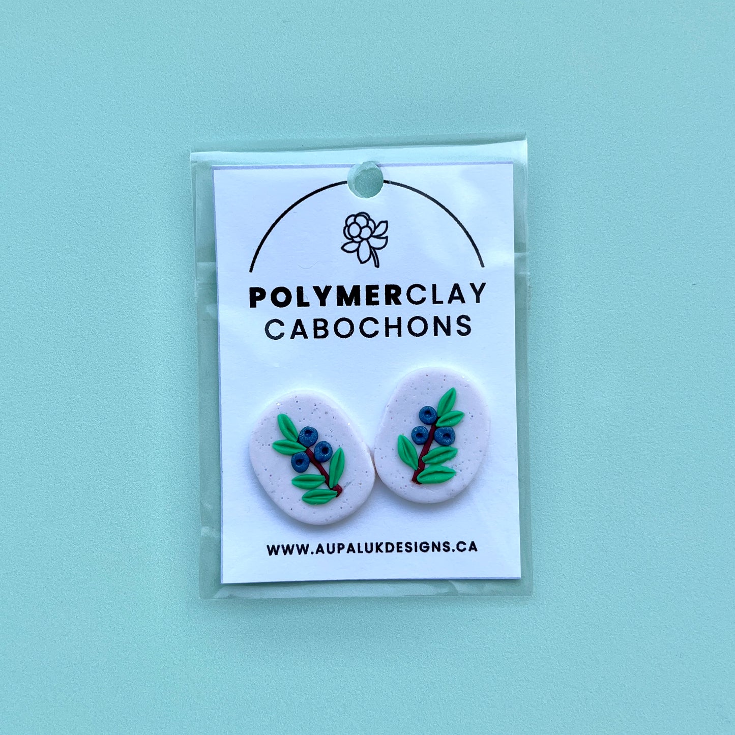 Crowberry Polymer Clay Handmade Cabochon, Small