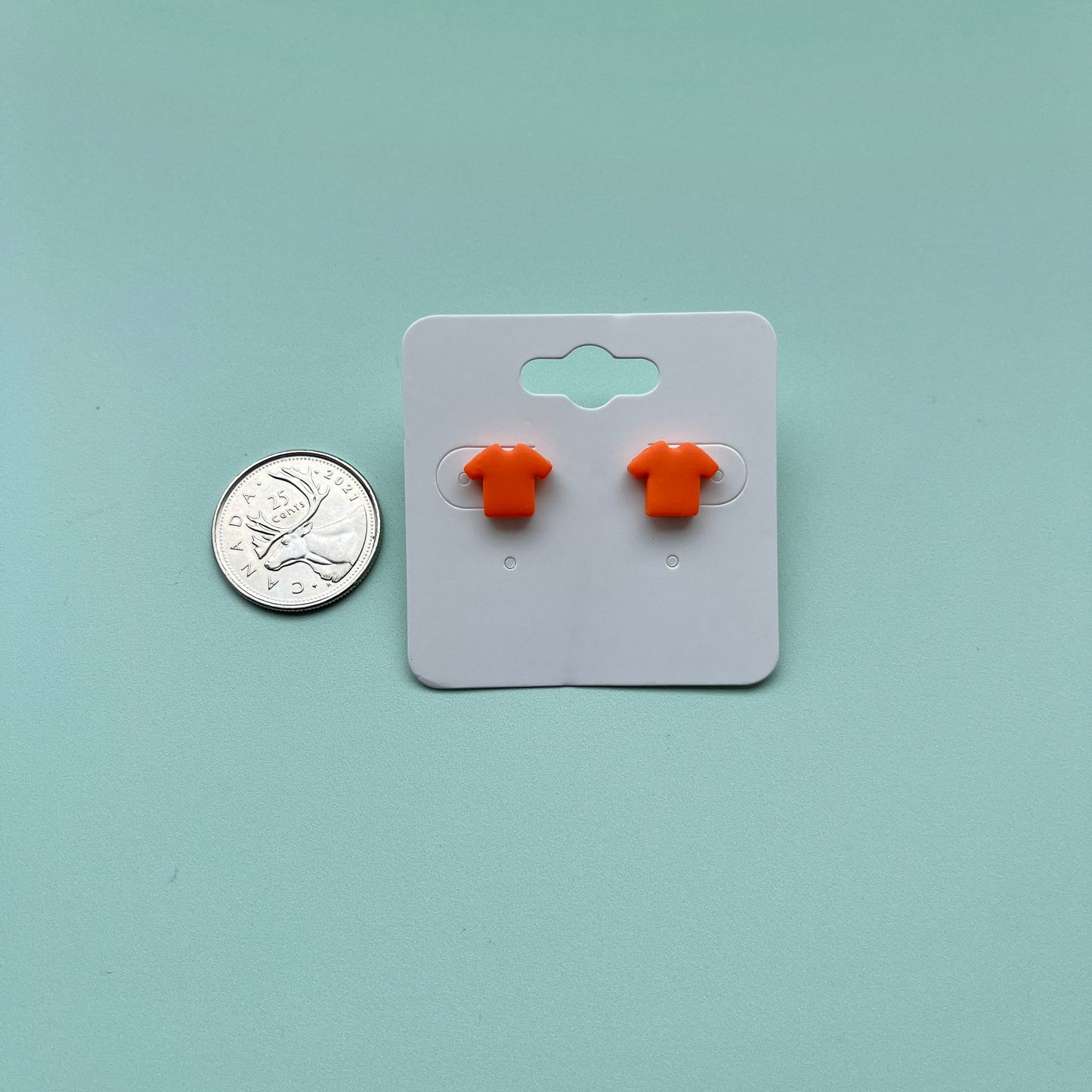 Orange Shirt Stud Earrings