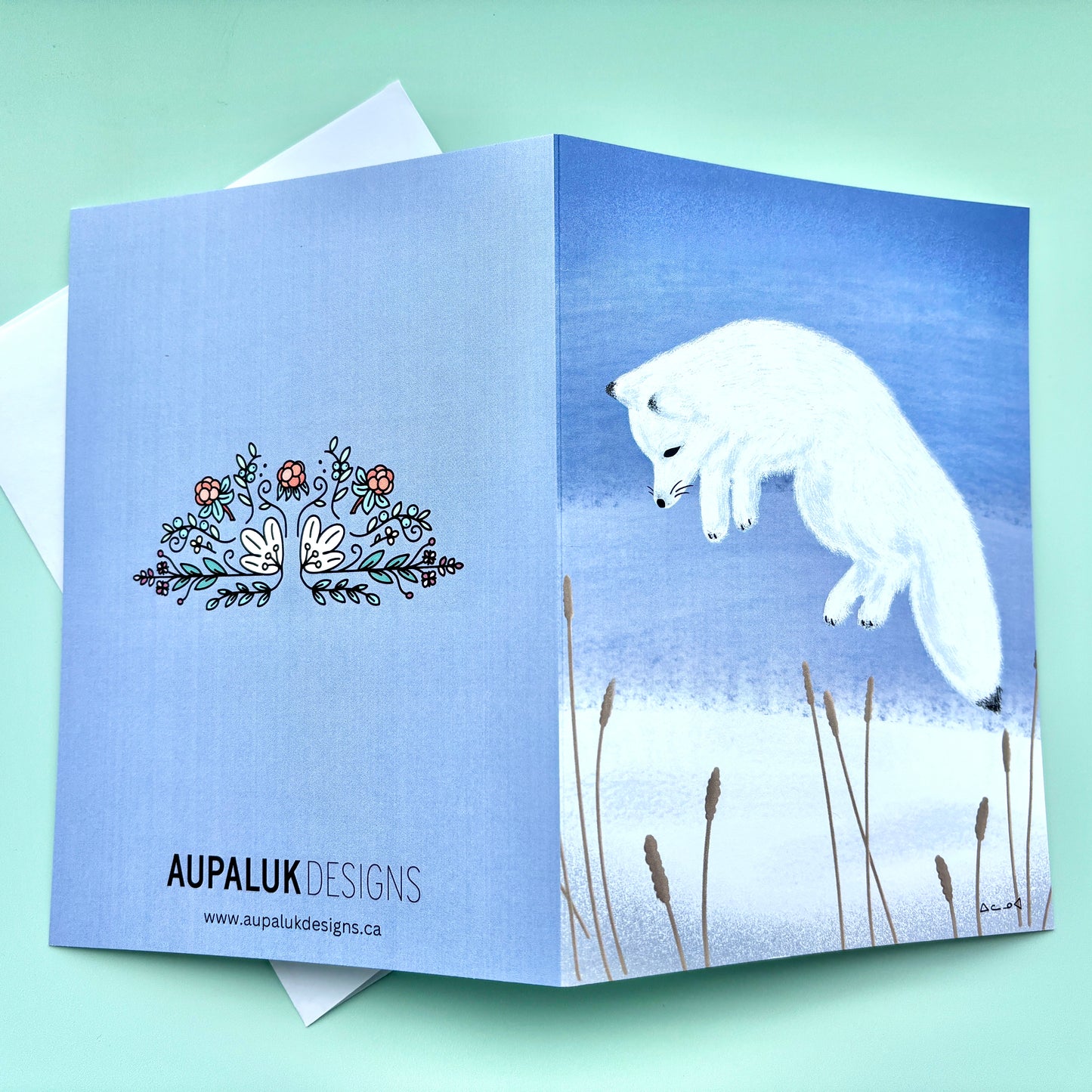 Arctic Fox 5x7 Greeting Card