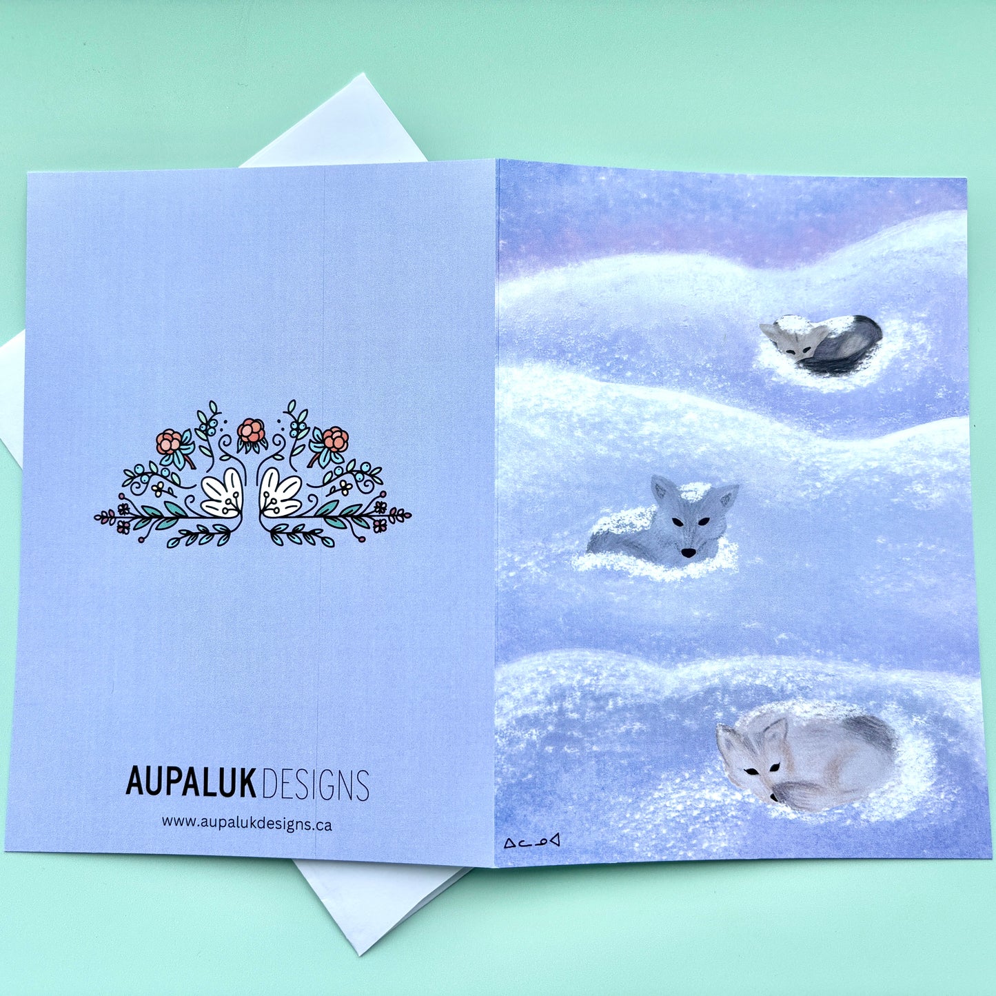 Huskies in Snow 5x7 Greeting Card