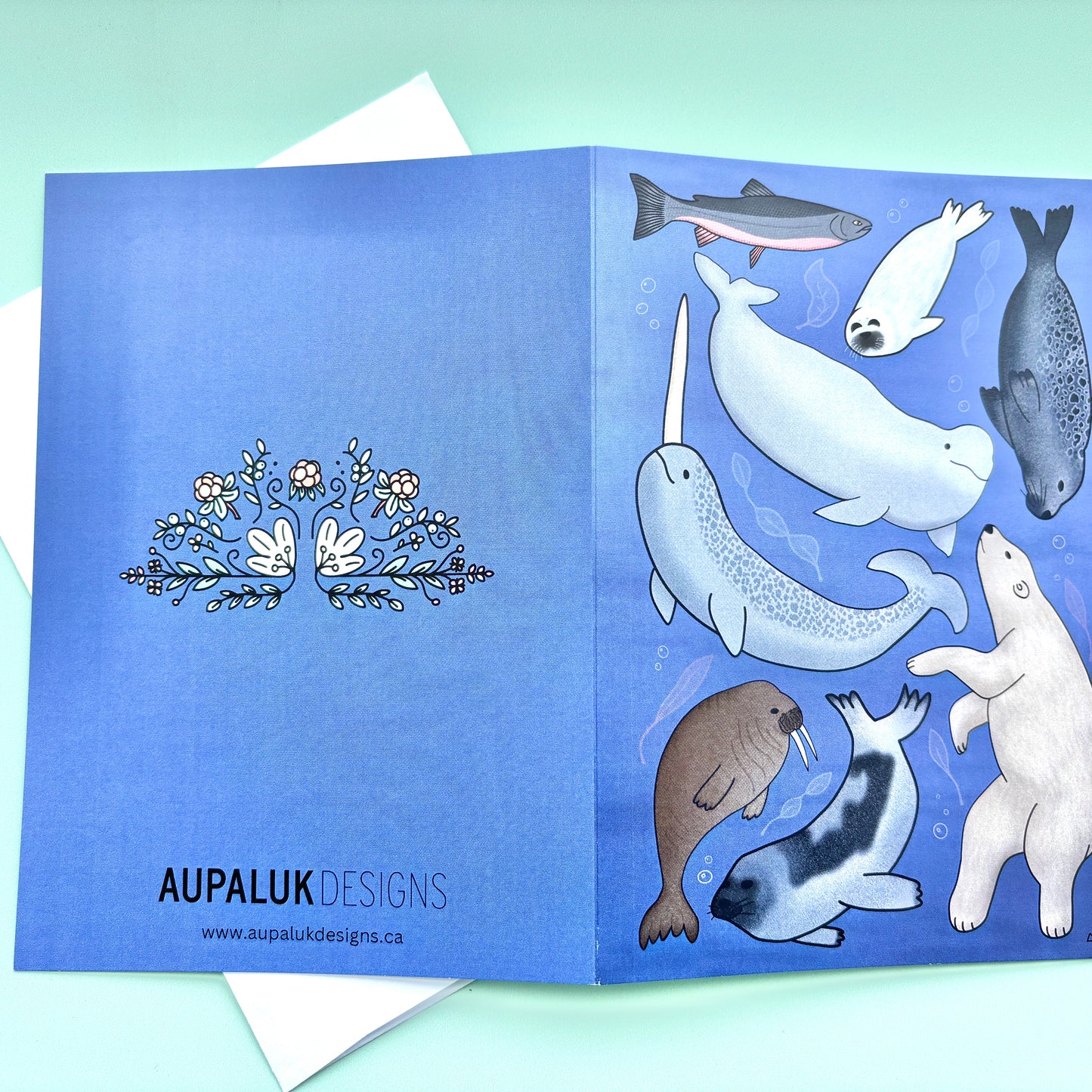 Arctic Sea Animals 5x7 Greeting Card