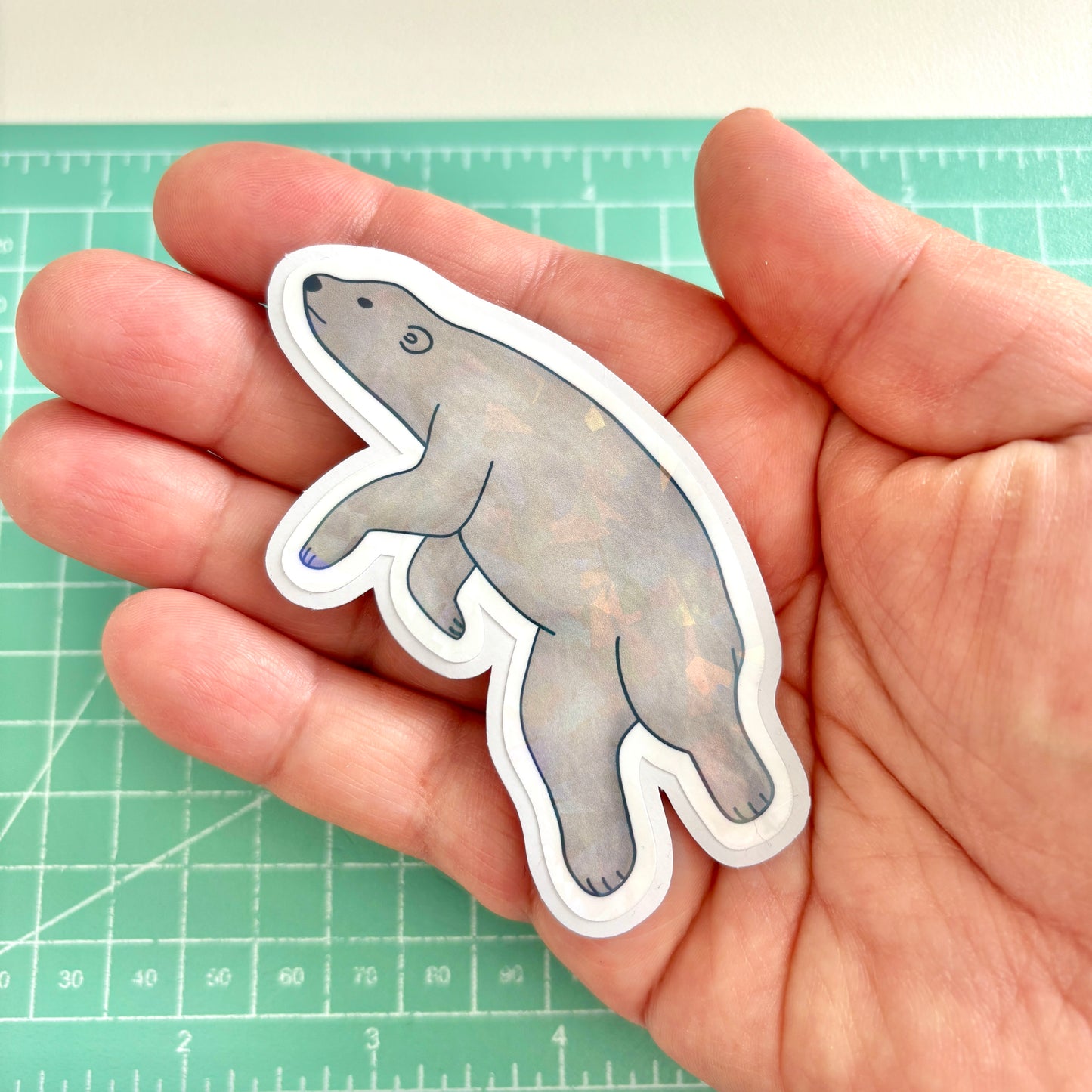 Polar Bear Swimming Sticker