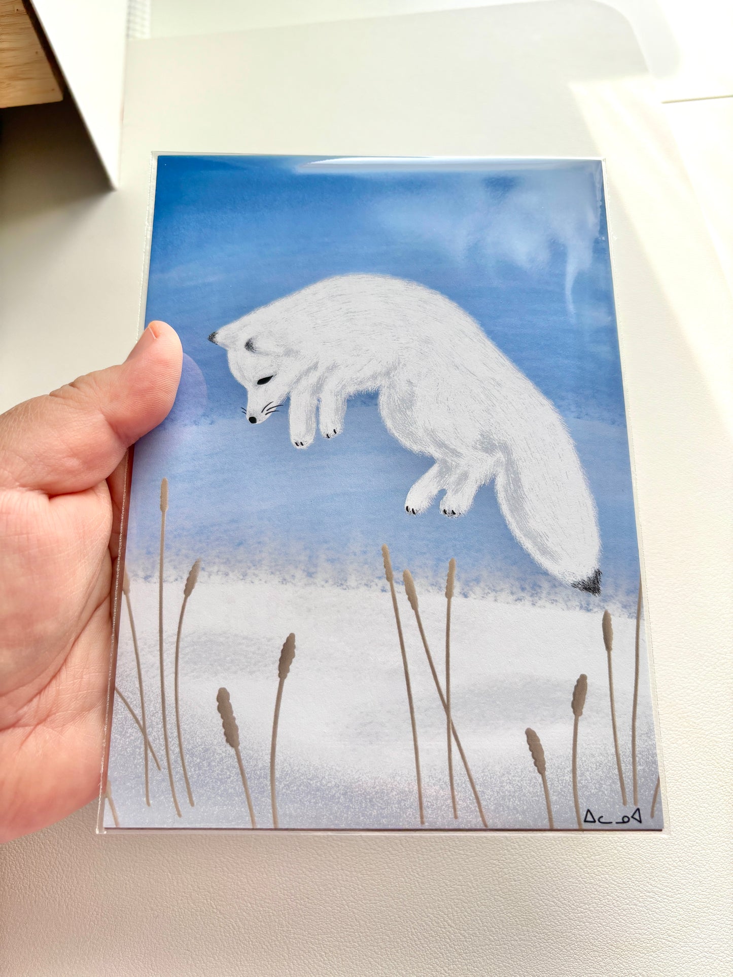 5x7 Art Print - Jumping Fox
