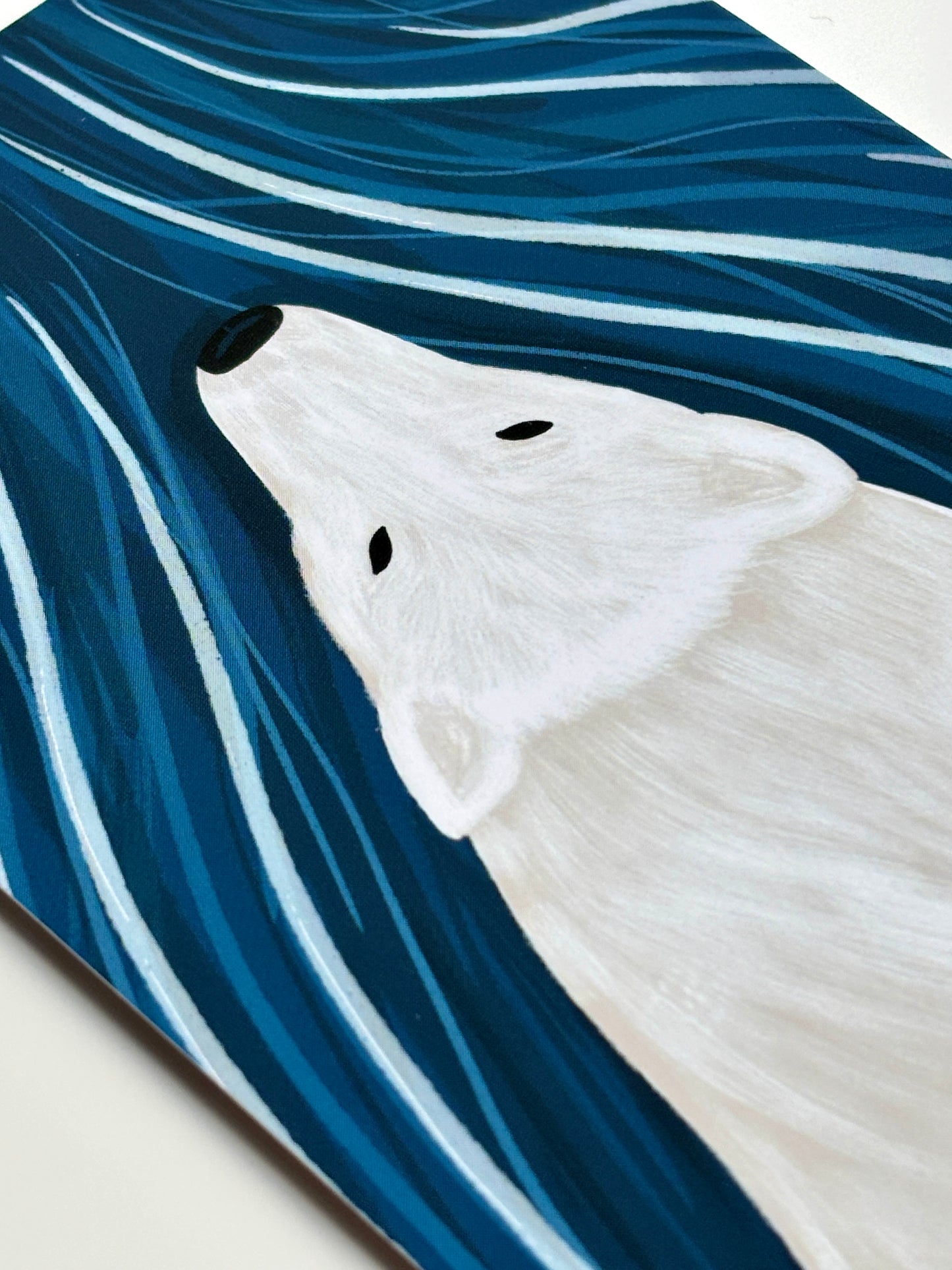 Art Postcard - Swimming Polar Bear