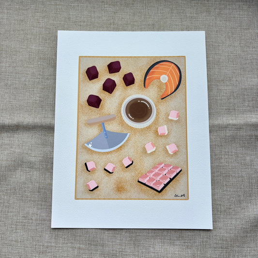 8x10 Art Print - Country Food