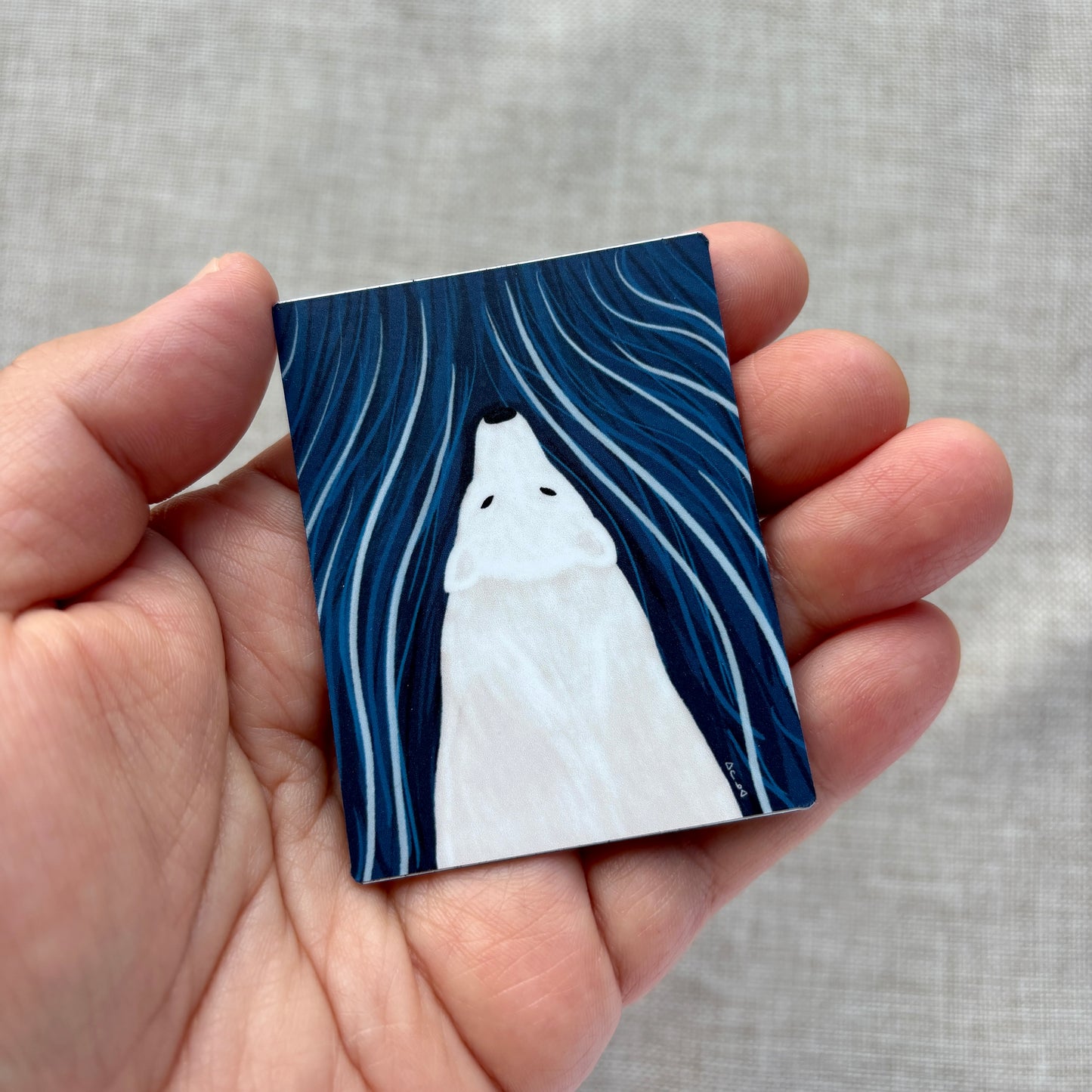 Printed Magnet - Swimming Polar Bear