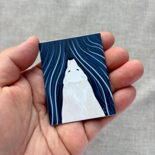 Printed Magnet - Swimming Polar Bear