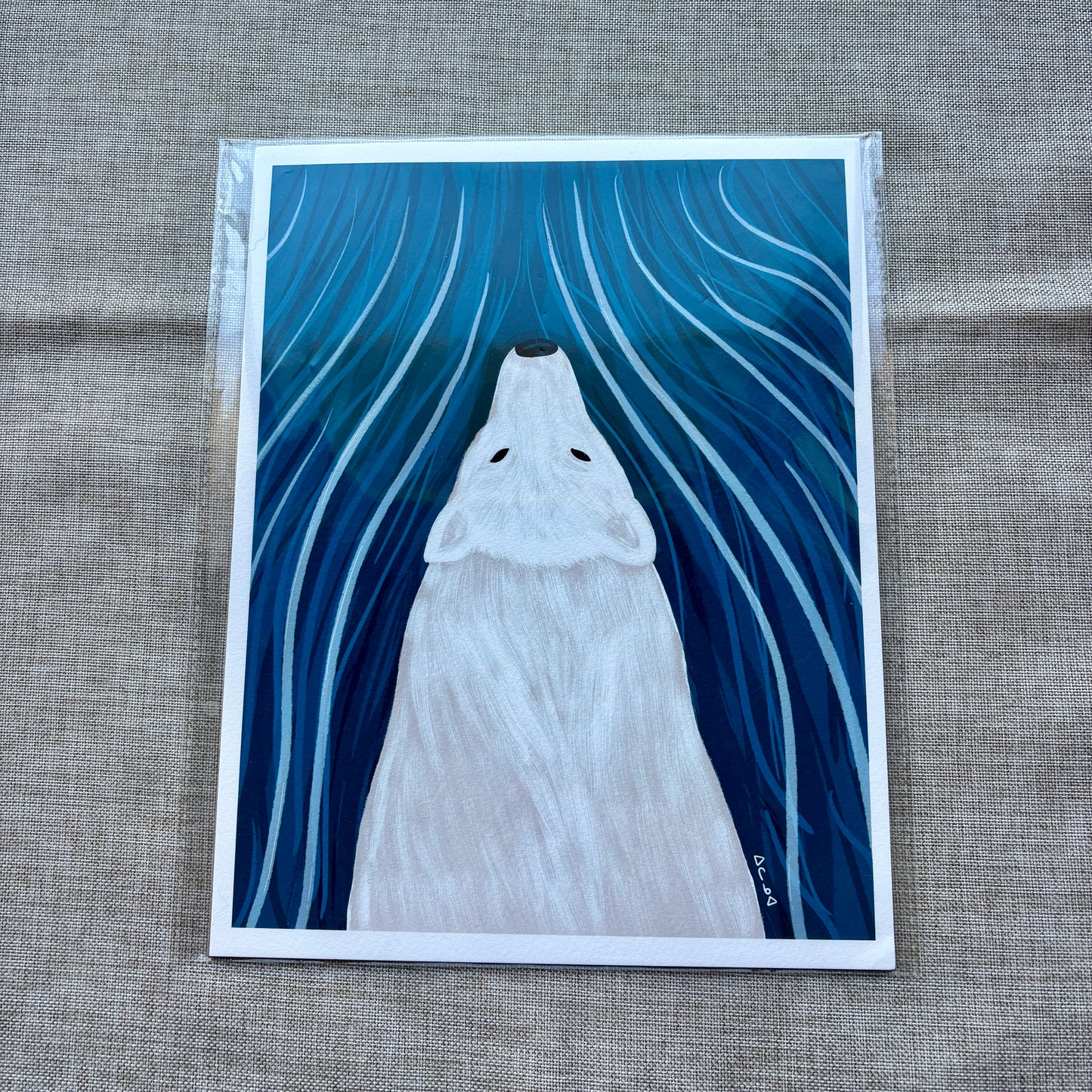 8x10 Art Print - Swimming Polar Bear