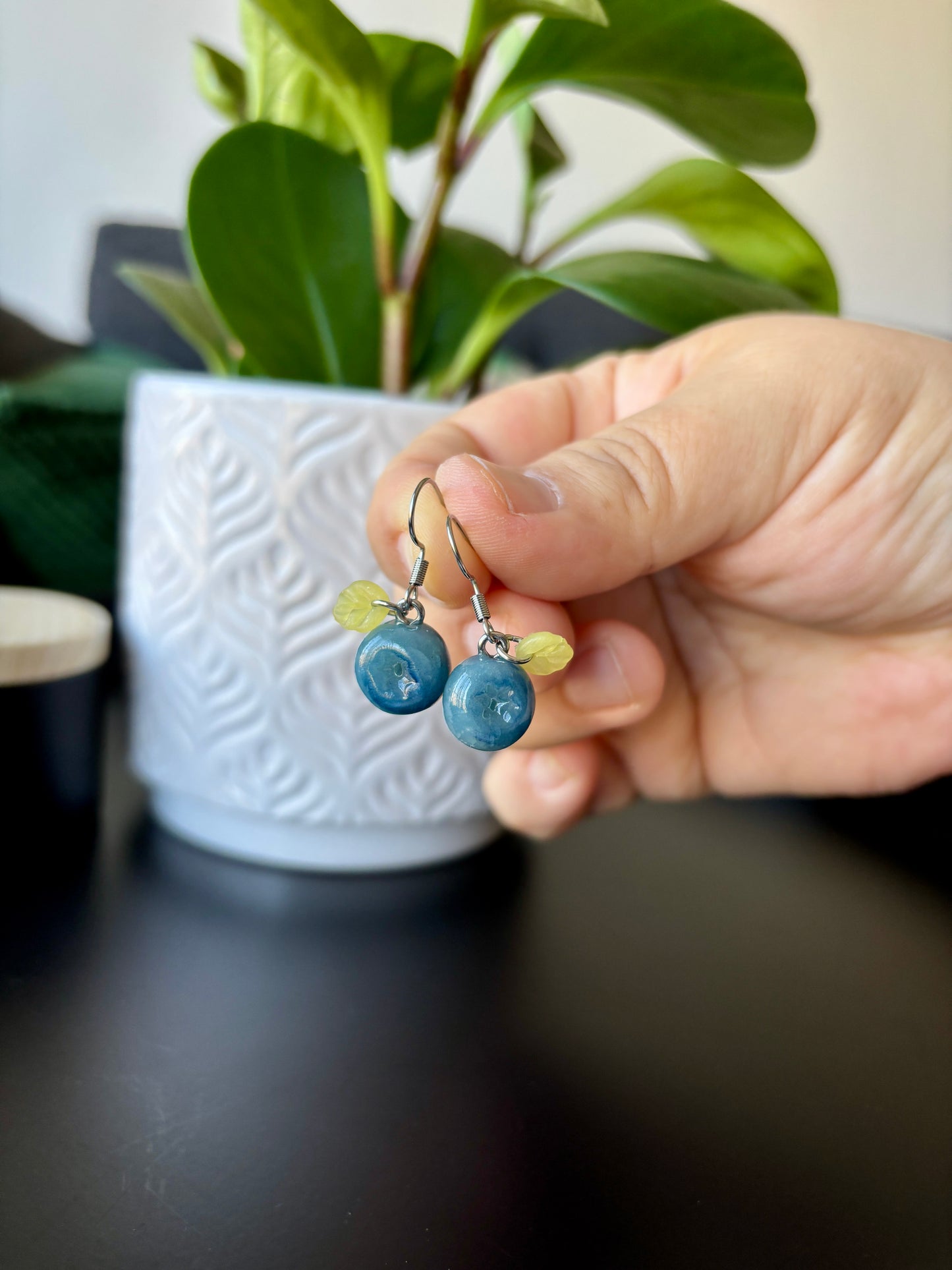 Blueberry Dangle Earrings