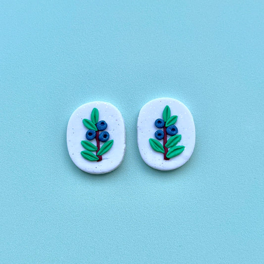 Crowberry Polymer Clay Handmade Cabochon, Small