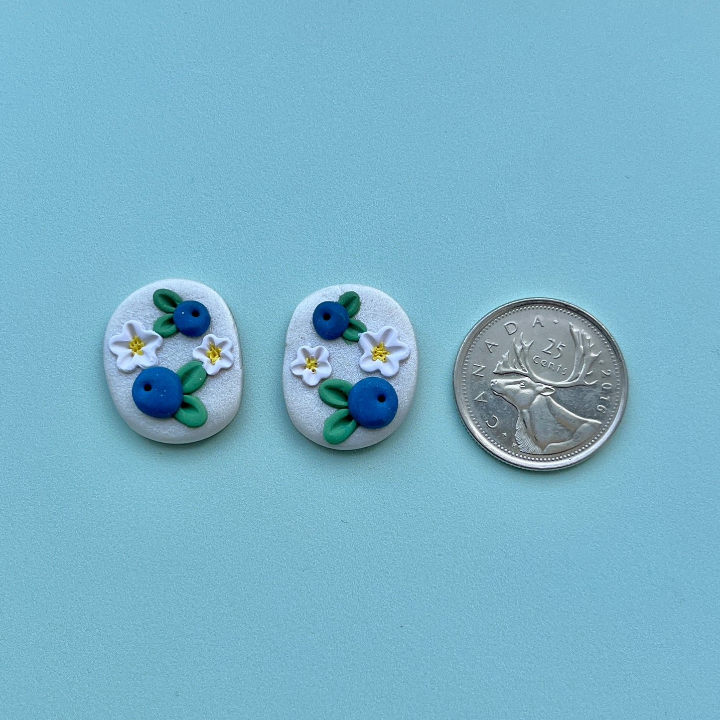 Blueberry Polymer Clay Handmade Cabochon, Small