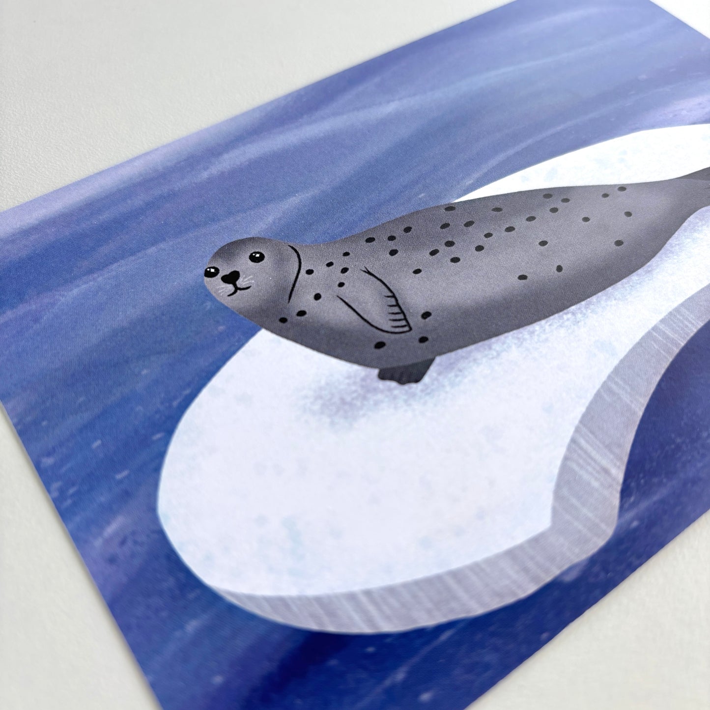 Art Postcard - Seal on Ice