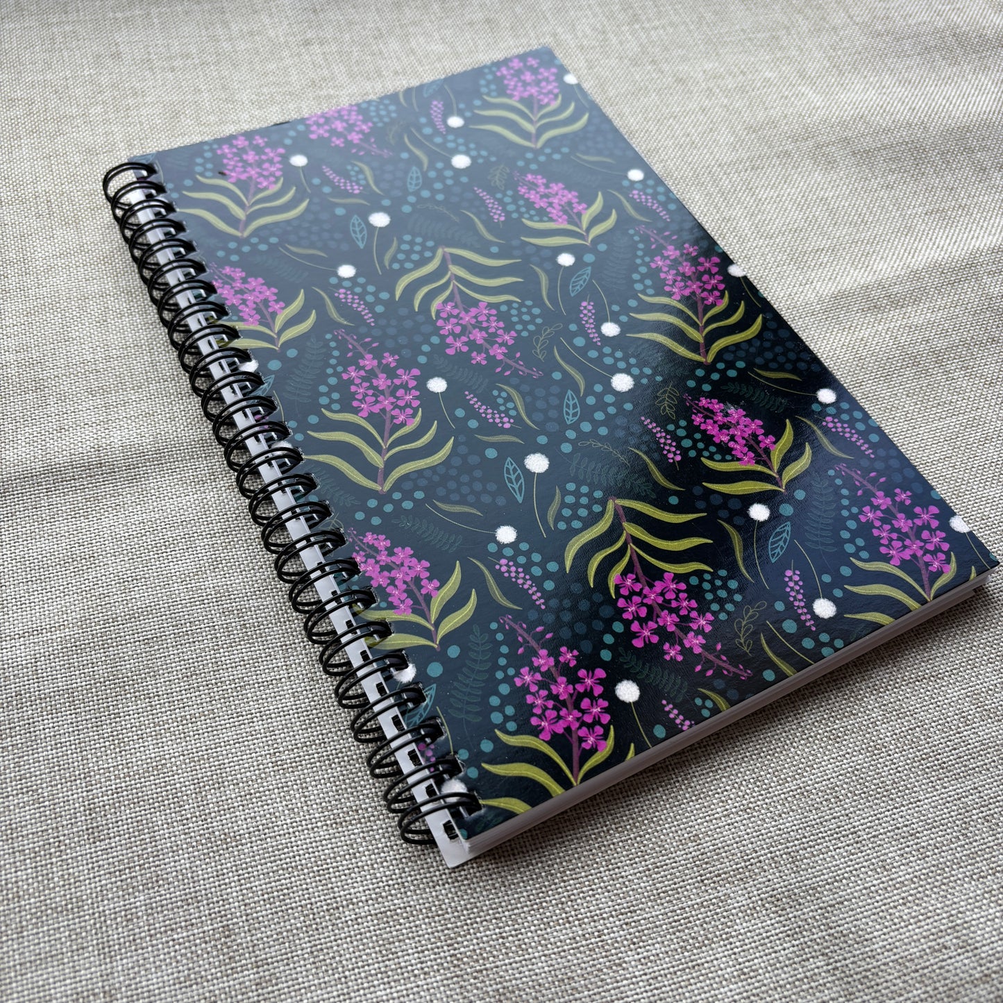Fireweed Pattern Spiral Notebook