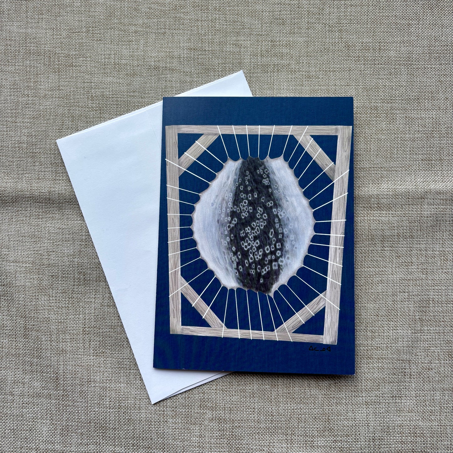 Sealskin Frame 5x7 Greeting Card